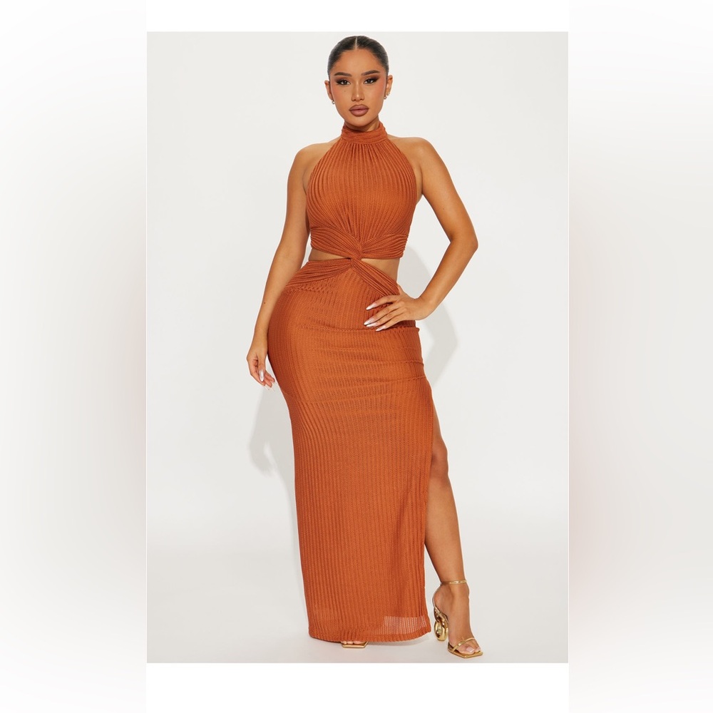 Mind me maxi dress- Rust
